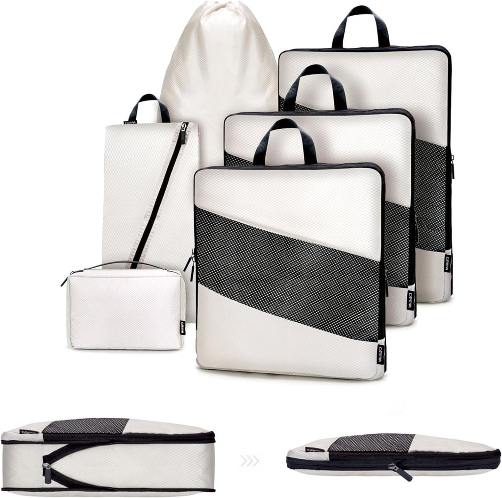 6er Kompressions Packing Cubes Koffer Reise Organizer Set
