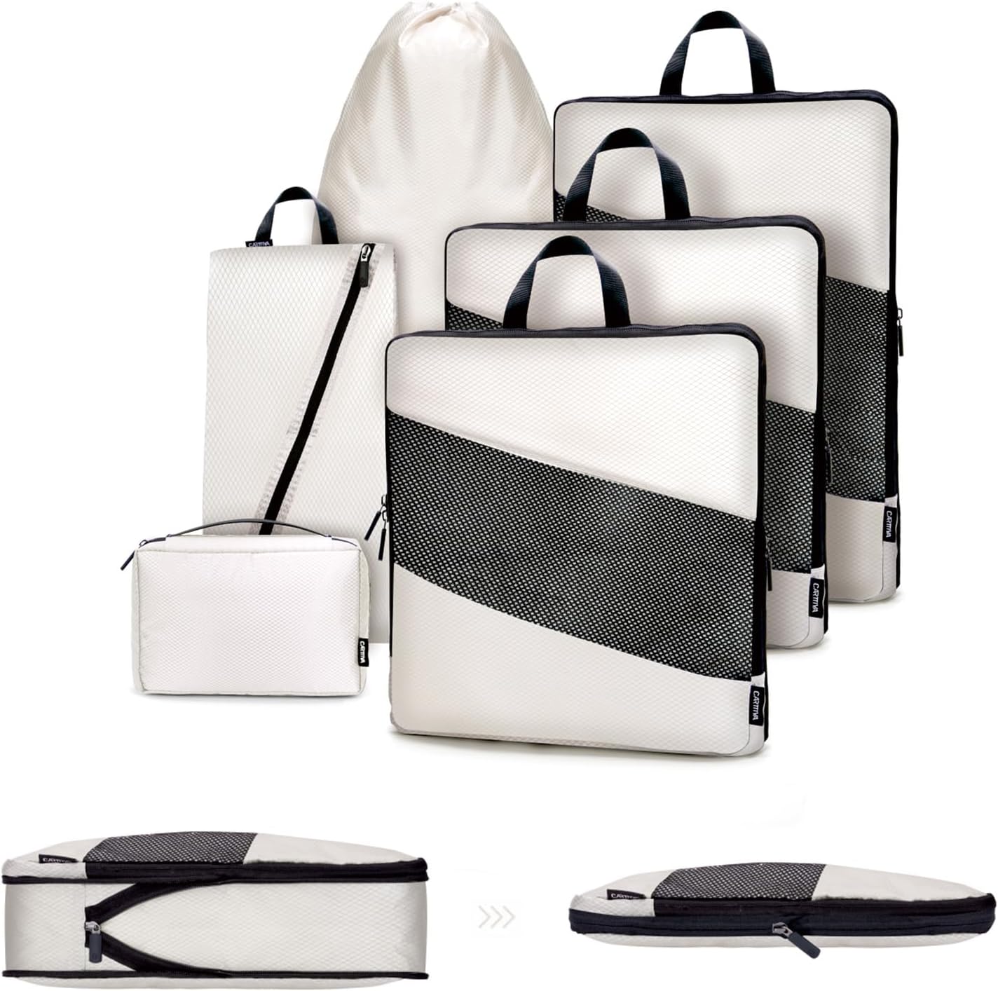 6er Kompressions Packing Cubes Koffer Reise Organizer Set