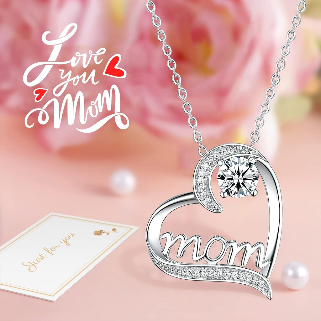 Ewige Rose Geschenkbox fuer Frauen mit I Love You Halskette Schmuckset