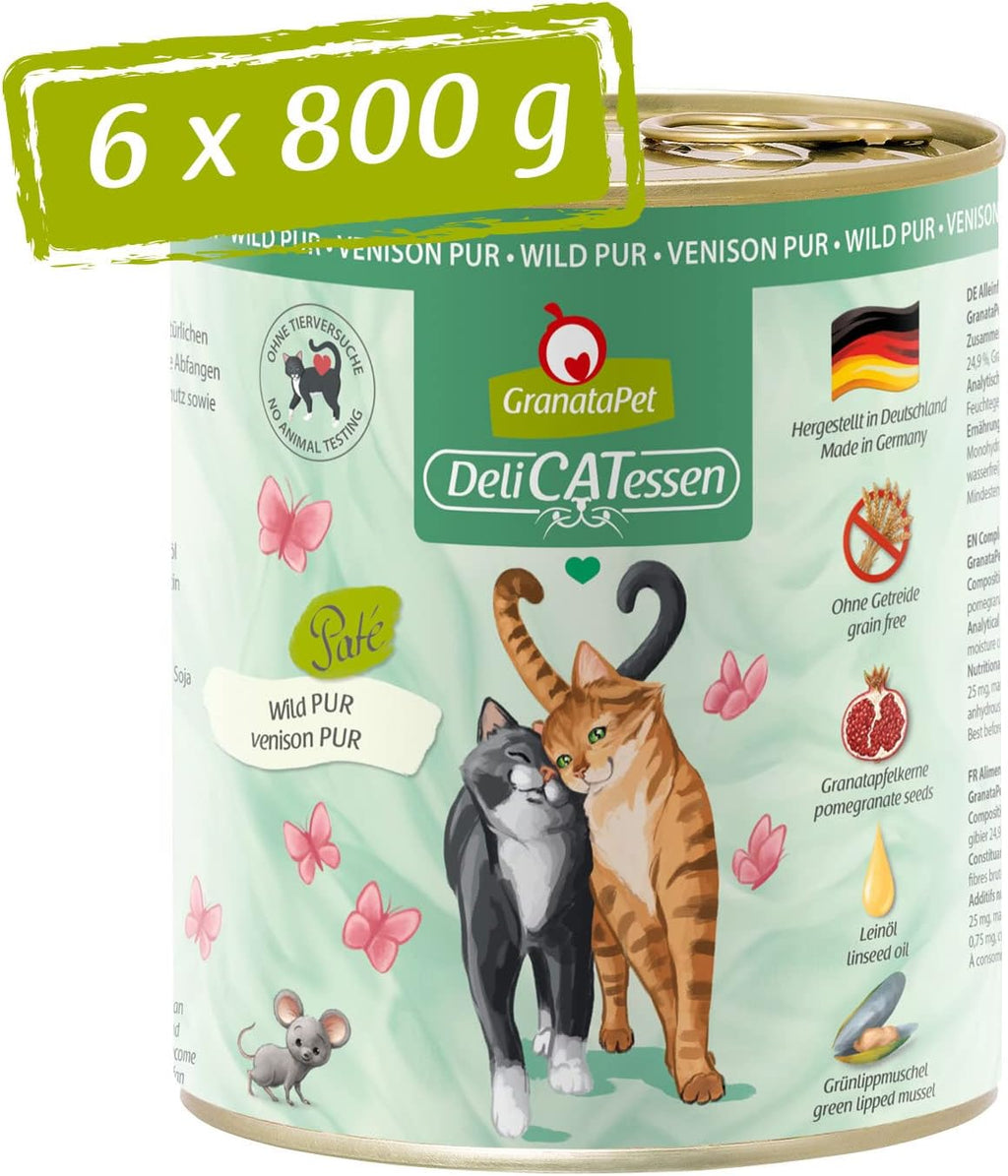 GranataPet DeliCatessen Wild Nassfutter fuer Katzen 6x400g, verschiedene Sorten 8