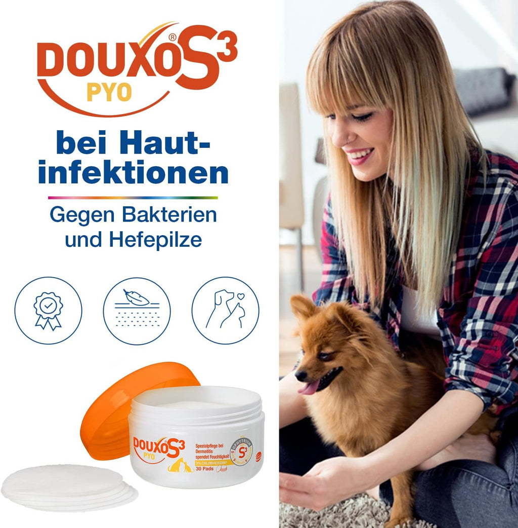 Douxo S3 Pyo Shampoo fuer Hunde und Katzen gegen Bakterien Hefepilze