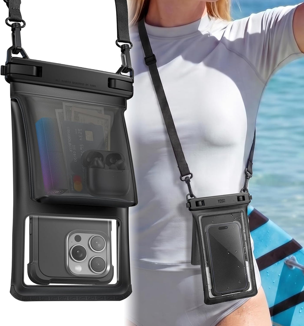 YOSH wasserdichte Handytasche IPX8 7,5" Unterwasser Huelle zum Umhaengen