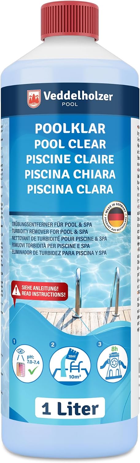 Veddelholzer Poolklar Fluessigklaerer fuer klares Poolwasser
