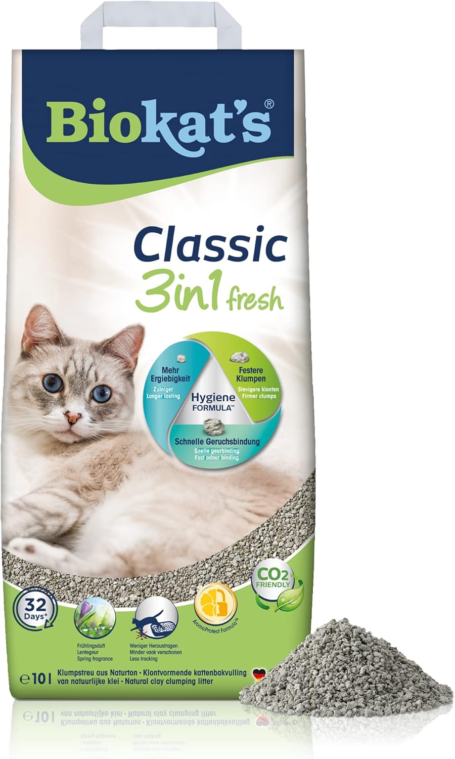 Katzenstreu Biokat's Classic Fresh 3in1 10- Klumpend Fruehlingsduft
