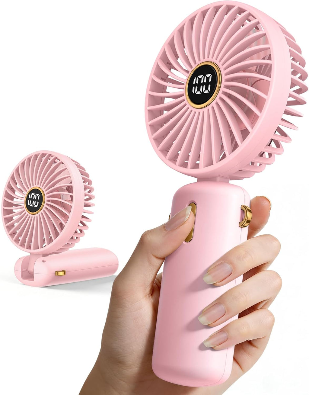 Mini Handventilator Akku USB leise tragbar Tischventilator klein fuer unterwegs