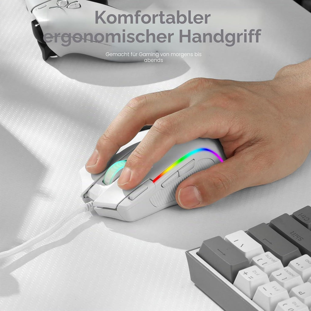 Redragon M612 Predator RGB Gamingmaus 8000 DPI kabelgebunden 11 Tasten