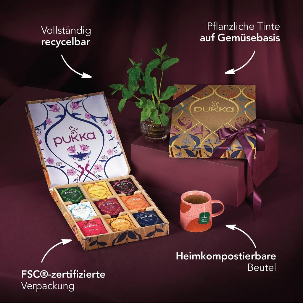 Pukka Bio Tee Geschenkset 45 Beutel 9 Sorten Kraeutertee Teemischung