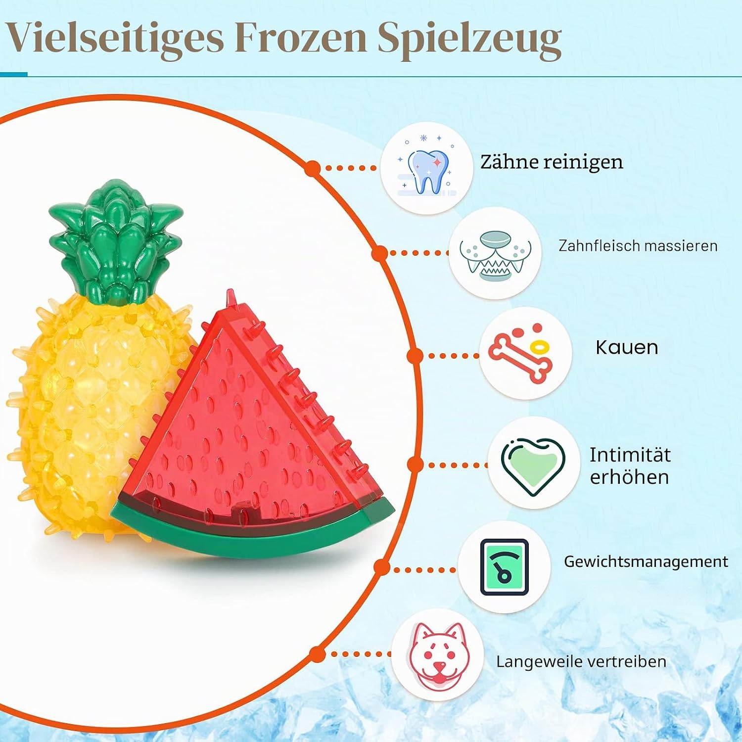 Pawaboo Hundespielzeug 2er Set Kauspielzeug Sommer Kuehlspielzeug Wassermelone An