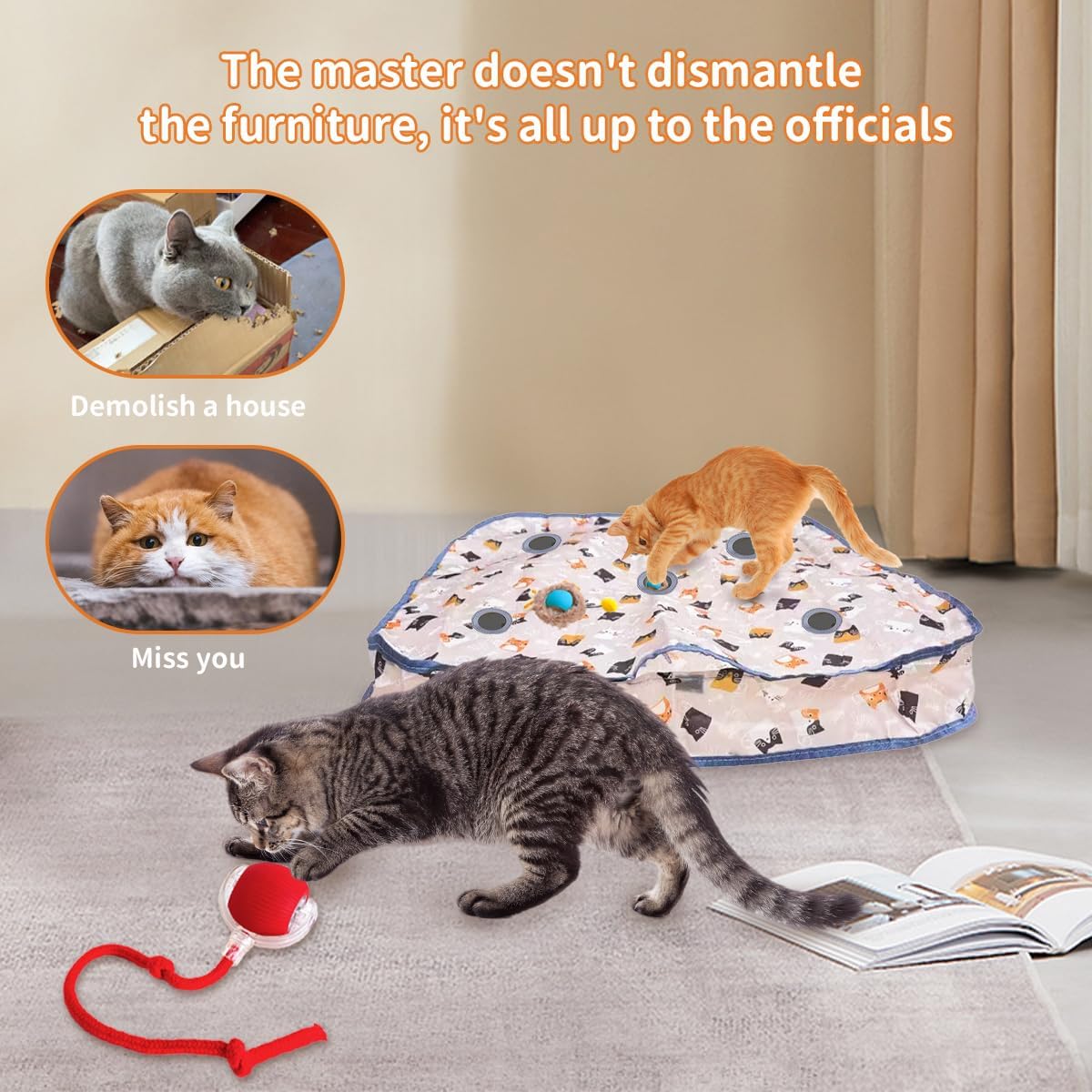 Interaktive Haustier Spielkugeln 2er Set Katzen Hunde USB Aufladbar
