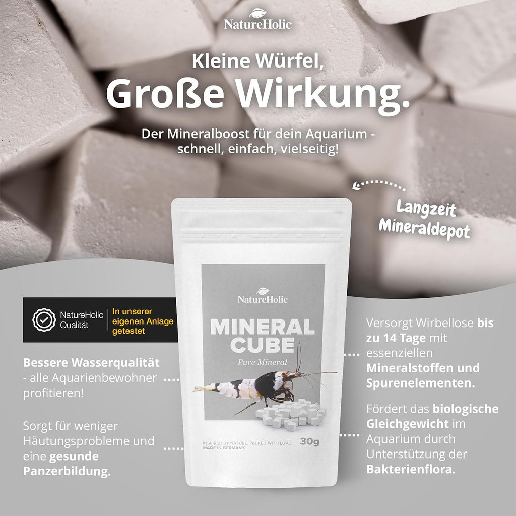Nano Futterset Shrimp Bites und Mineralcube Pure Mineral 2in1 für Kleintiere