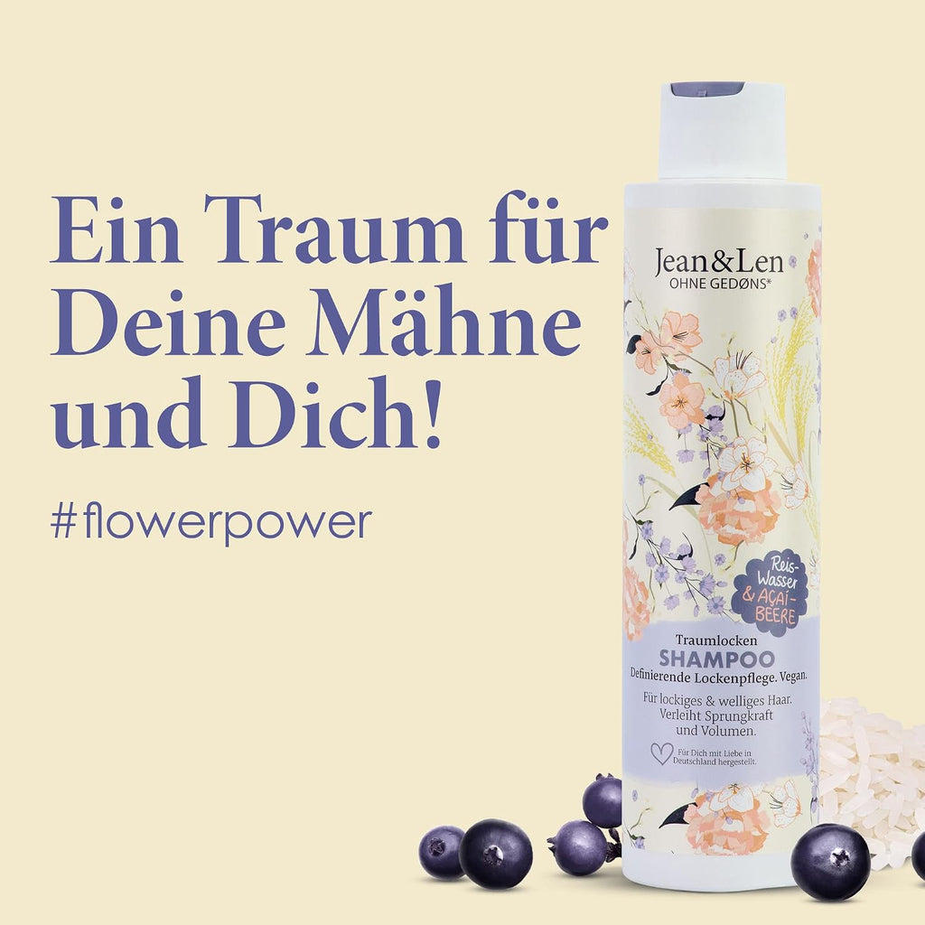 Jean & Len Traumlocken Shampoo Reiswasser Açaibeere Vegan Ohne Silikone