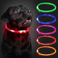 Leuchthalsband Hund LED aufladbar 70 cm wasserdicht 3 Lichtmodi Blau