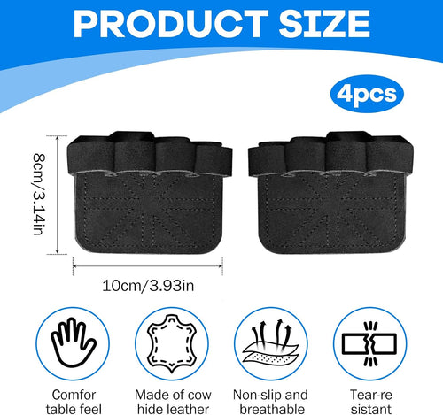 2x Naturleder Griffpolster Zughilfe Grip Pads fuer Krafttraining Fitness