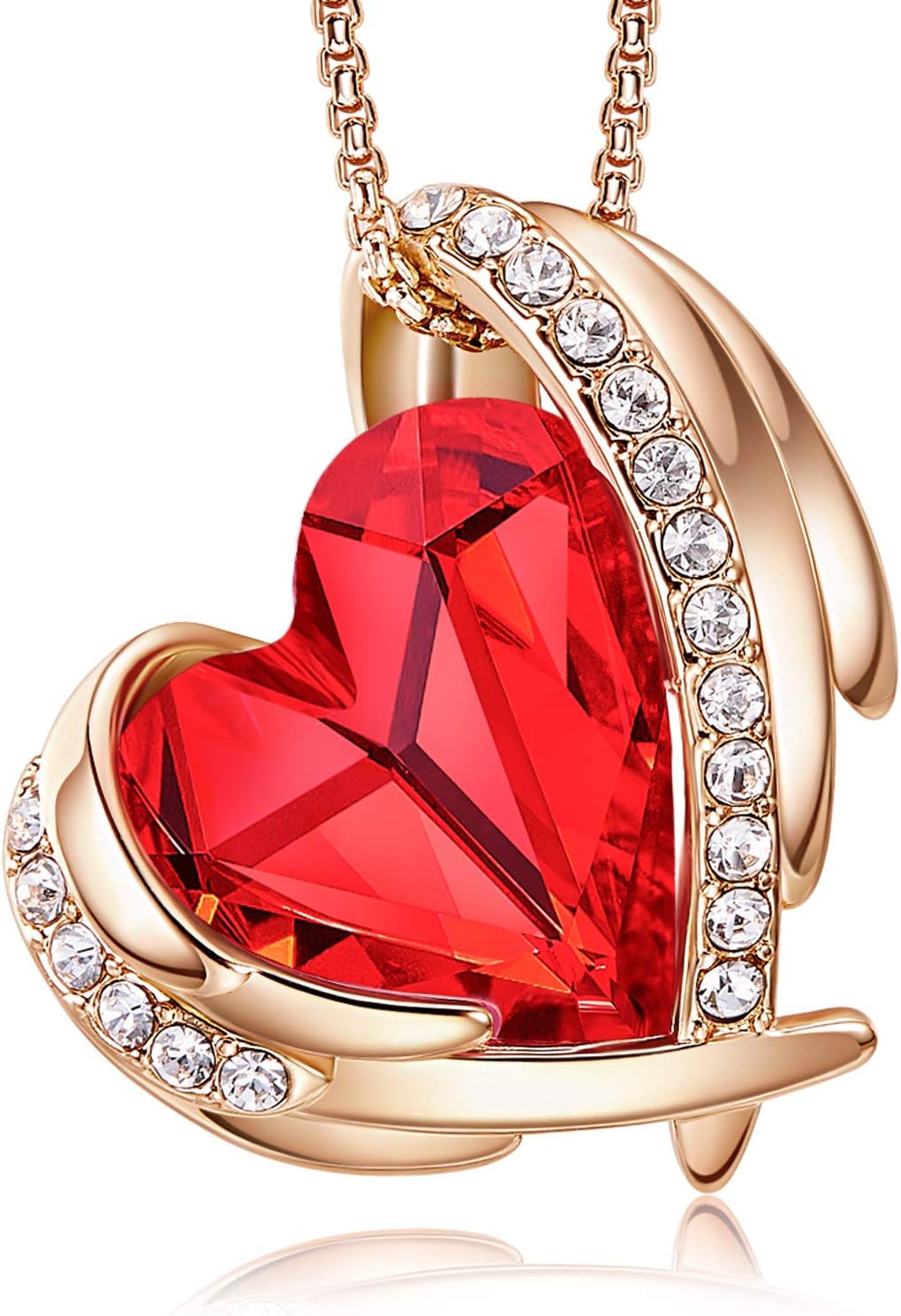 CDE Damen Halskette Roségold Herz Anhaenger Schmuck Geschenk