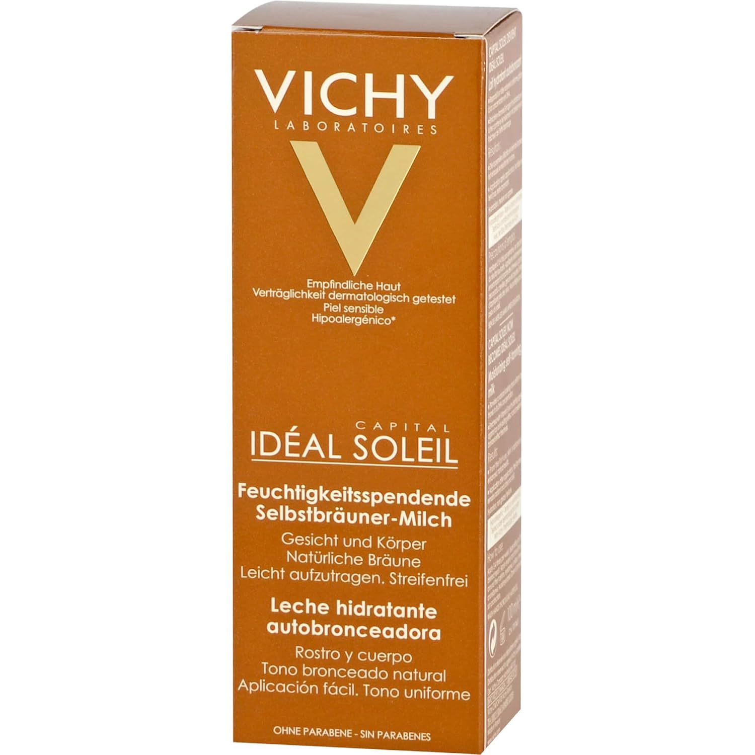 Vichy Ideal Soleil Selbstbraeuner Milch Gesicht und Koerper 100 ml Sheabutter