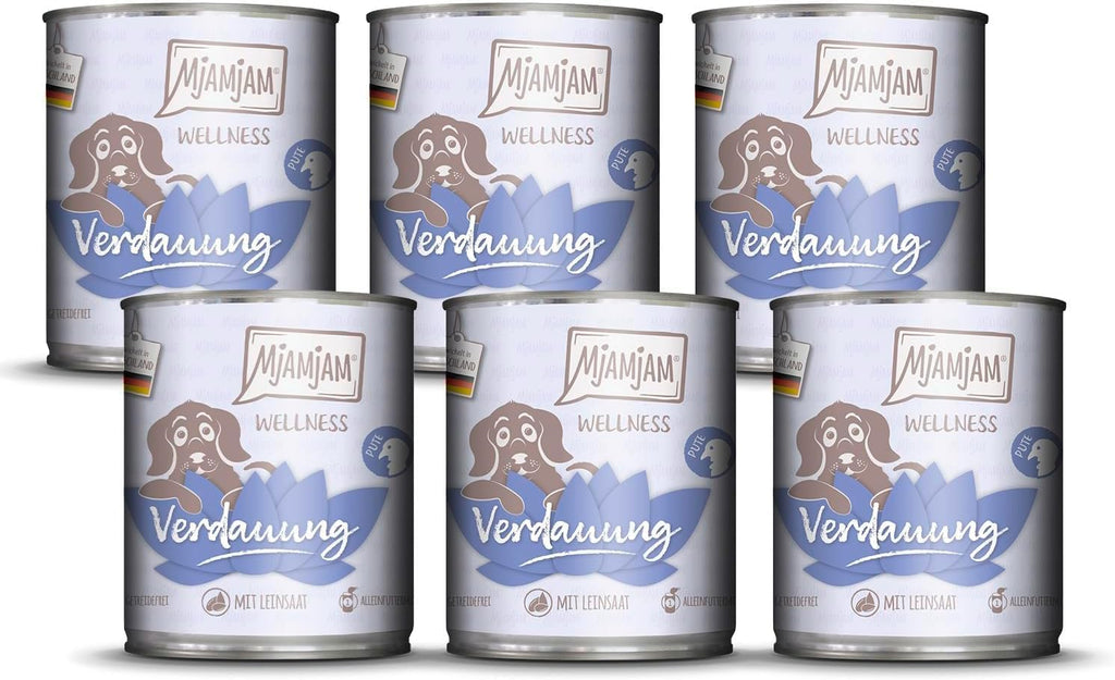 MjAMjAM Nassfutter Hund Pute getreidefrei Verdauung 6x200g
