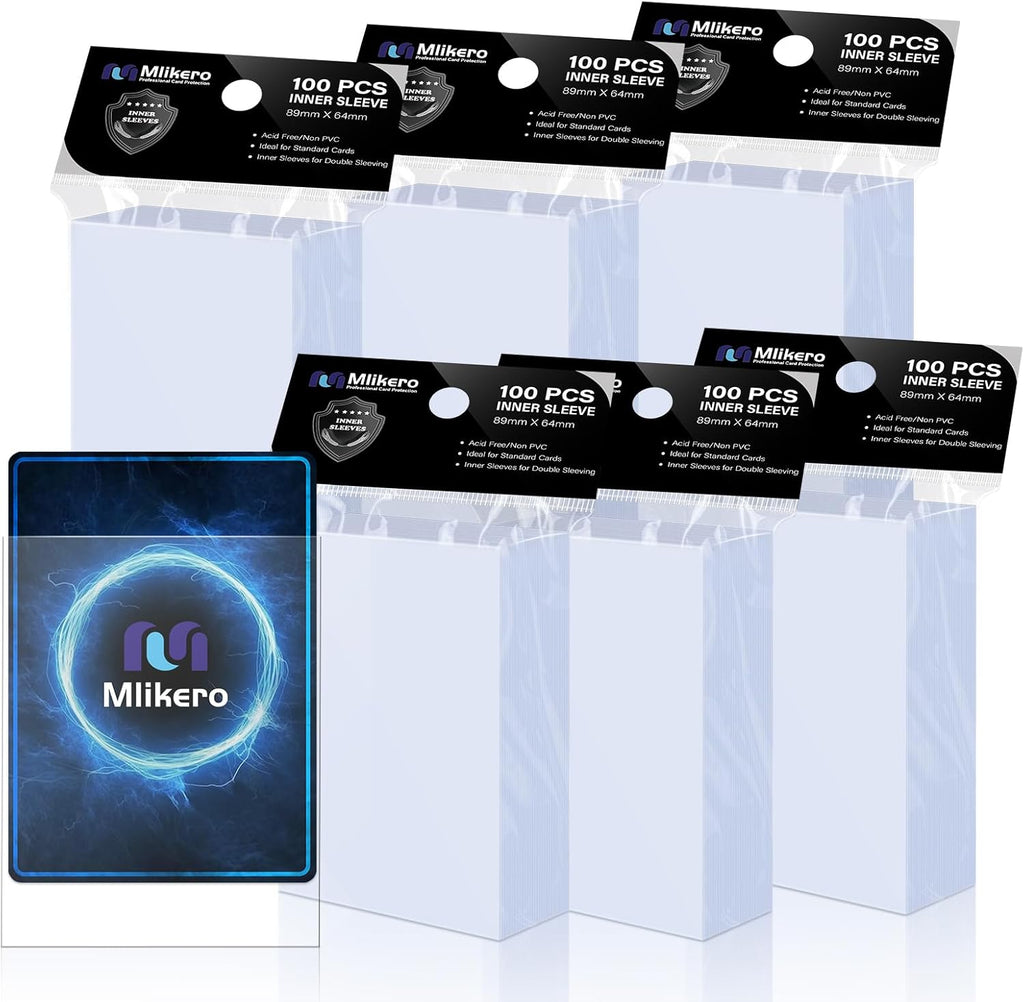 Mlikero Kartenhuellen 66×91 mm 500 Stueck 5 Farben Sleeves fuer Sammelkarten