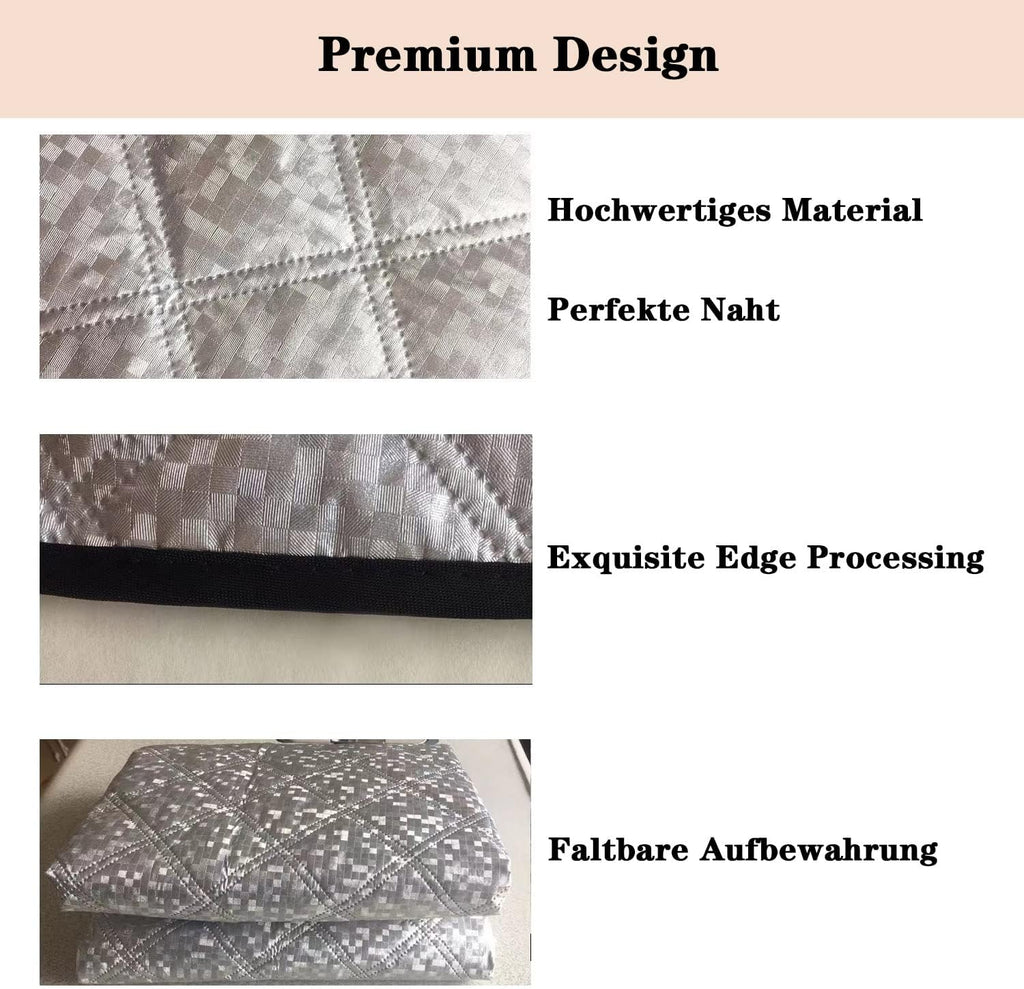 KEELYY Frontscheibenabdeckung Auto 150x100 cm Winter Frost- und Sonnenschutz
