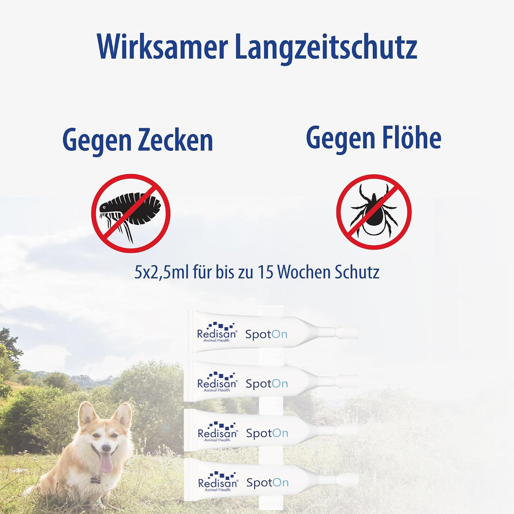 Spot on Hund pflanzenbasiertes Zeckenmittel bis 15 Wochen Schutz ohne Chemie