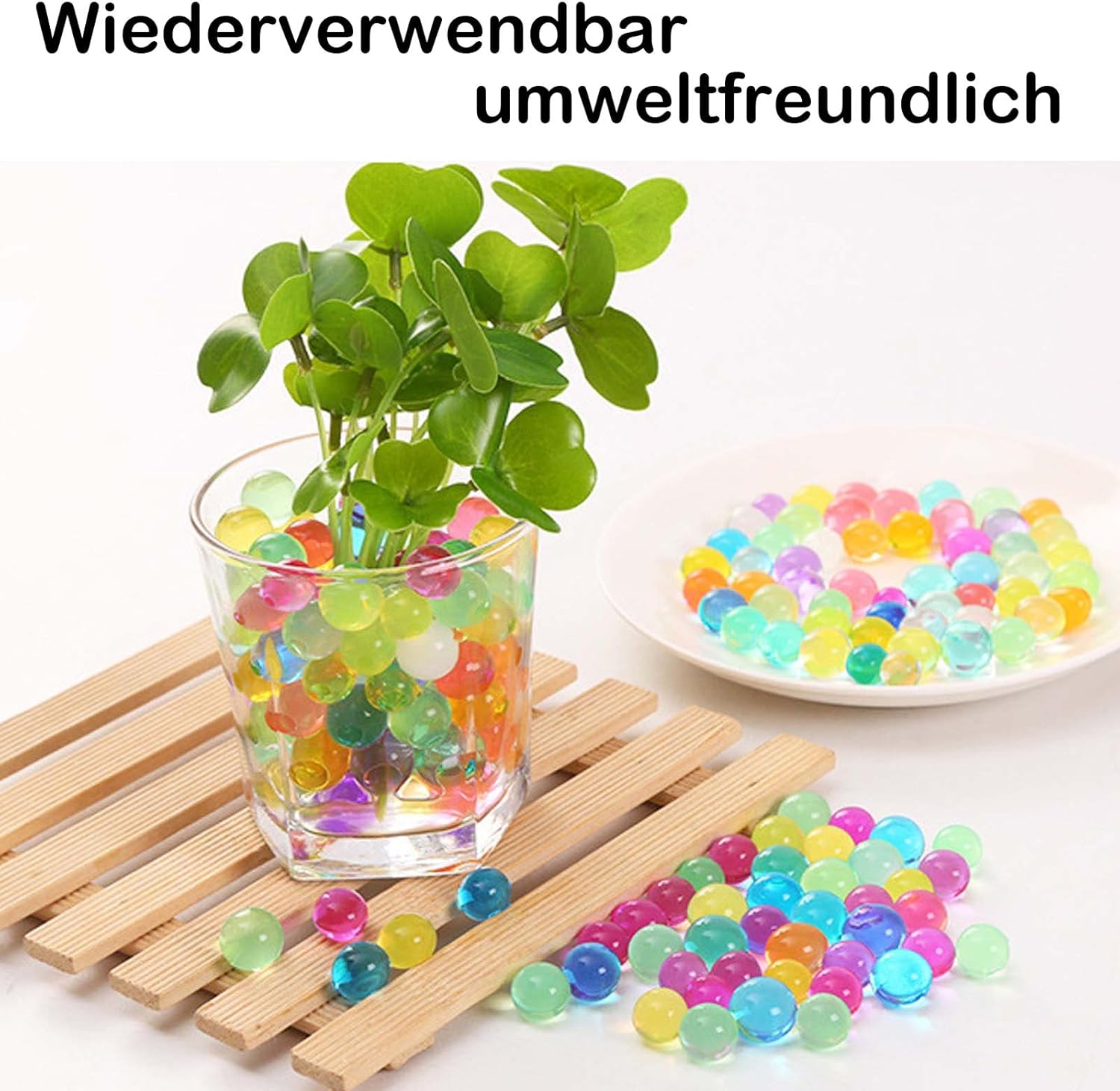 Wasserperlen 50.000 Stueck bunt - ungiftig, biologisch abbaubar, Deko