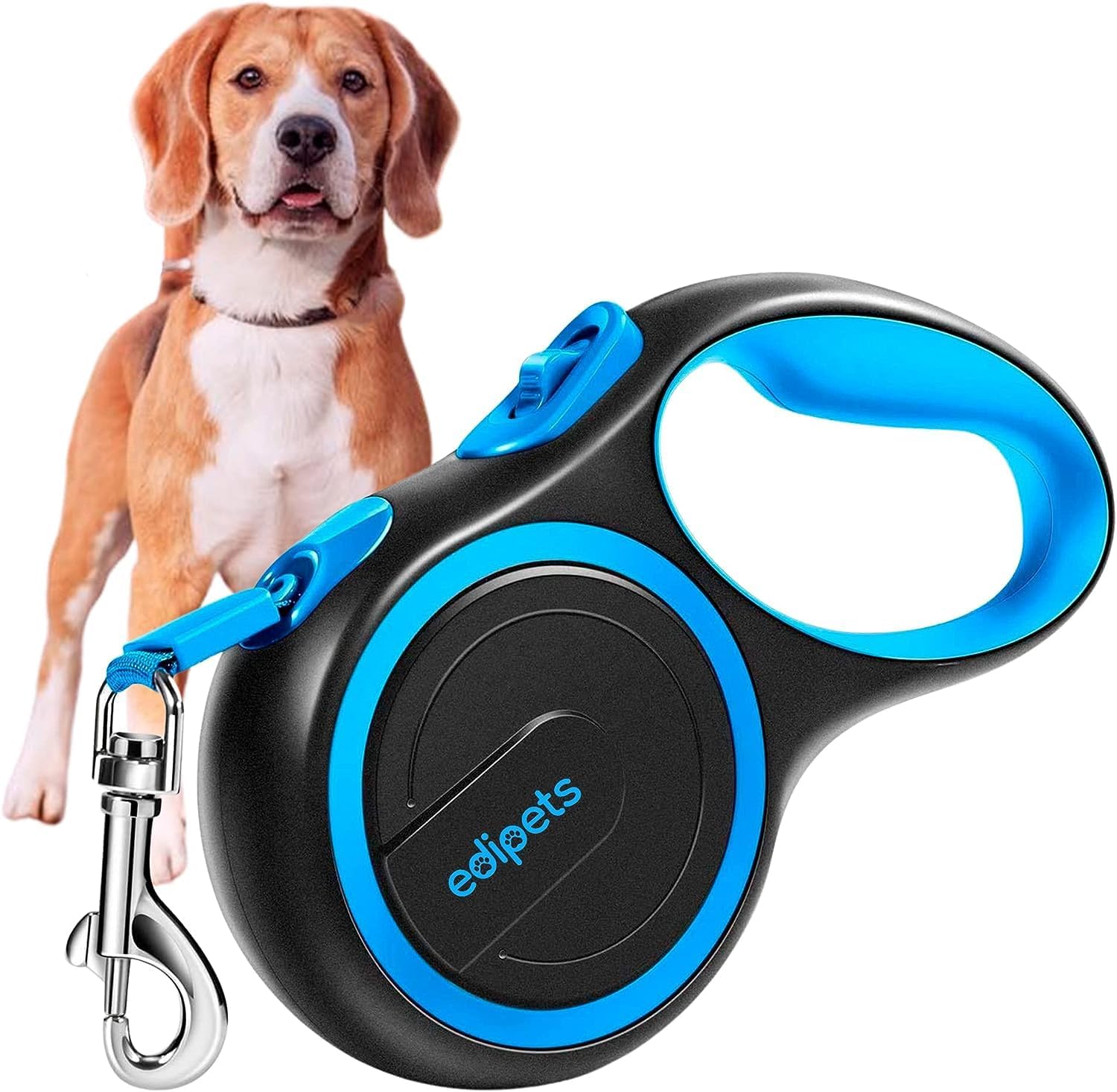 Edipets Flexi Hundeleine 5m Ausziehbar Retractable Grau 5m