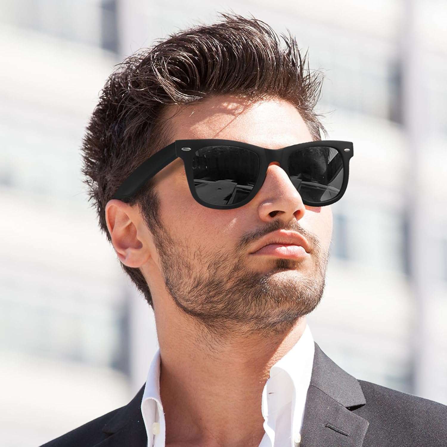 Polarisiert Sonnenbrille Herren Damen eckig UV400 Schutz fuers Autofahren
