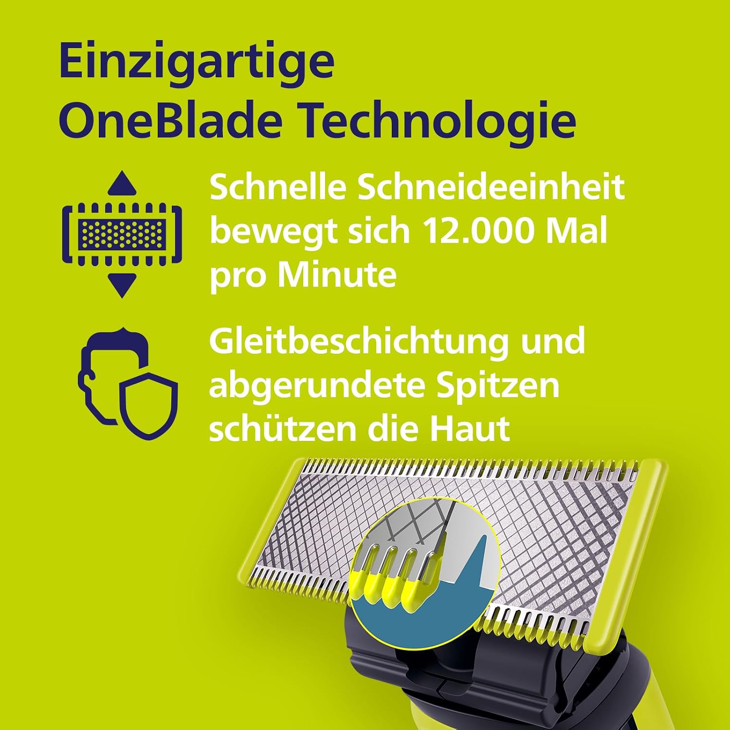 Philips OneBlade 360 QP2834 Gesicht und Koerper Rasierer Trimmer nass/trocken