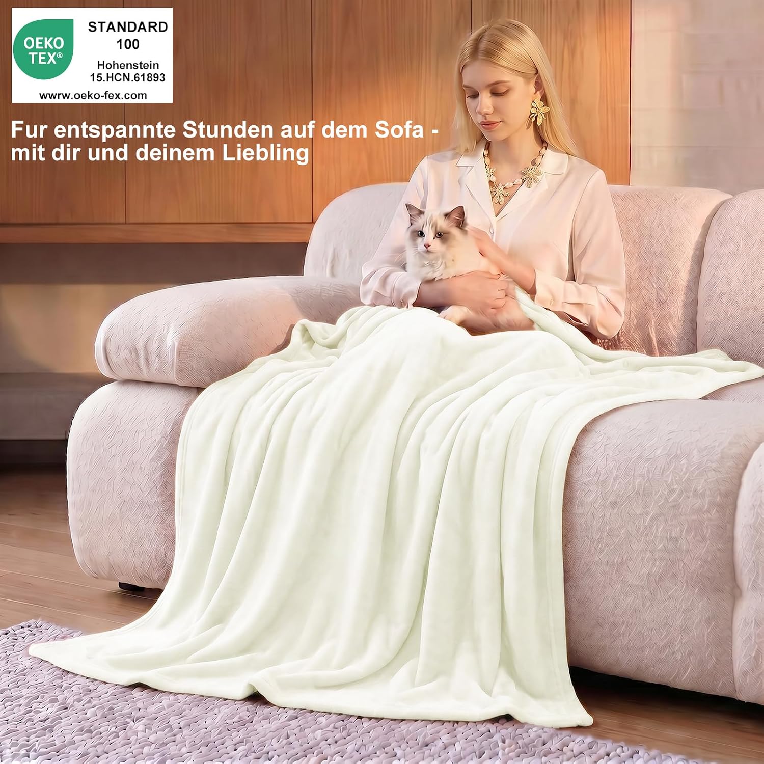 WAVVE Fleecedecke Grau 150x200 cm XL flauschig 150cm-240cm