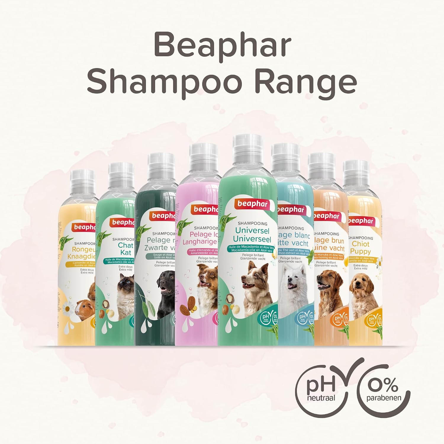 Beaphar Hundeshampoo Fell-Glanz mit Macadamiaoel und Aloe Vera