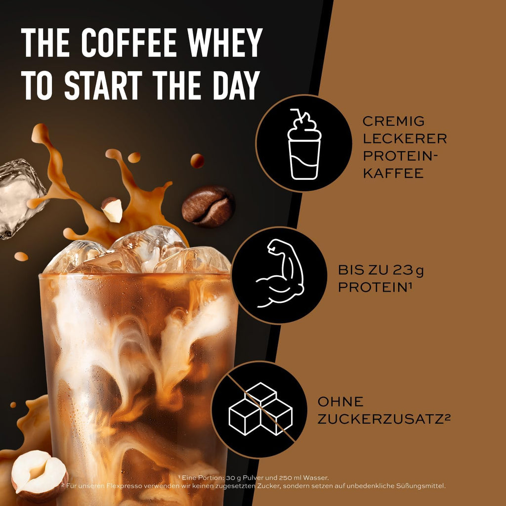 ESN Flexpresso Protein Coffee 908 g Proteinpulver mit echtem Kaffee Haselnuss