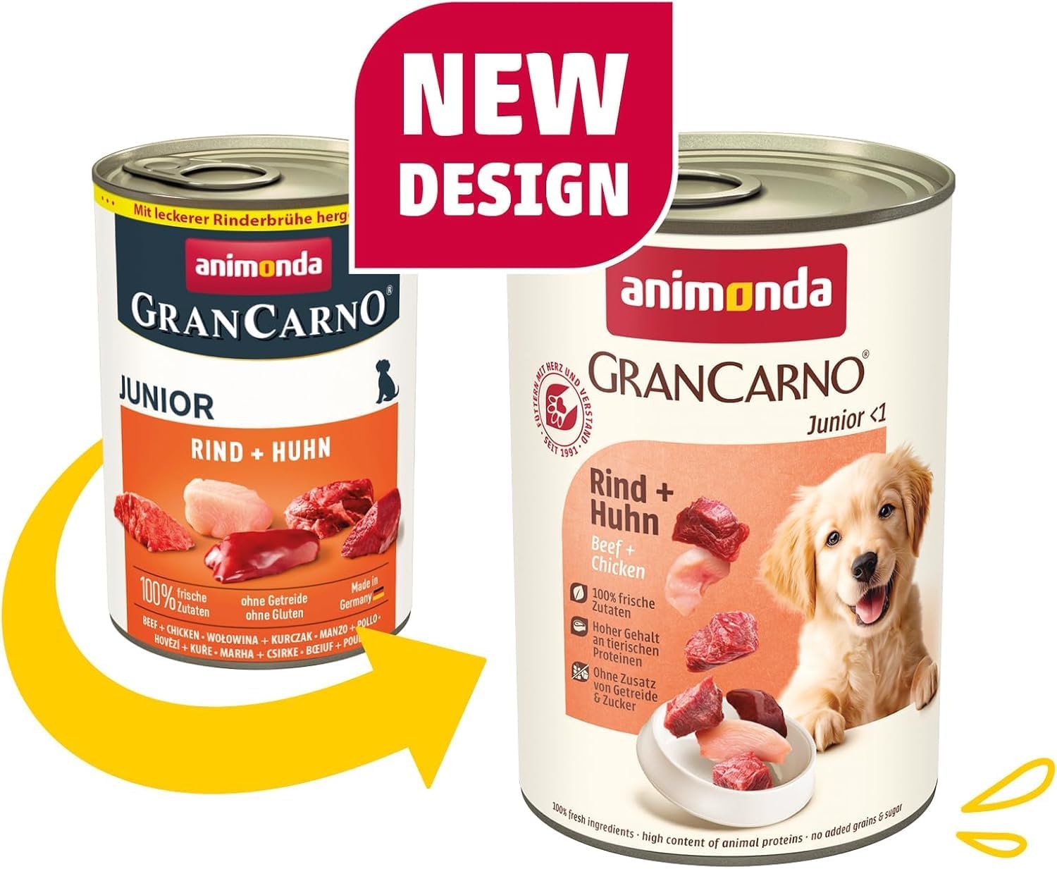 Animonda GranCarno Junior Welpen Nassfutter Rind & Huhn verschiedene Sorten