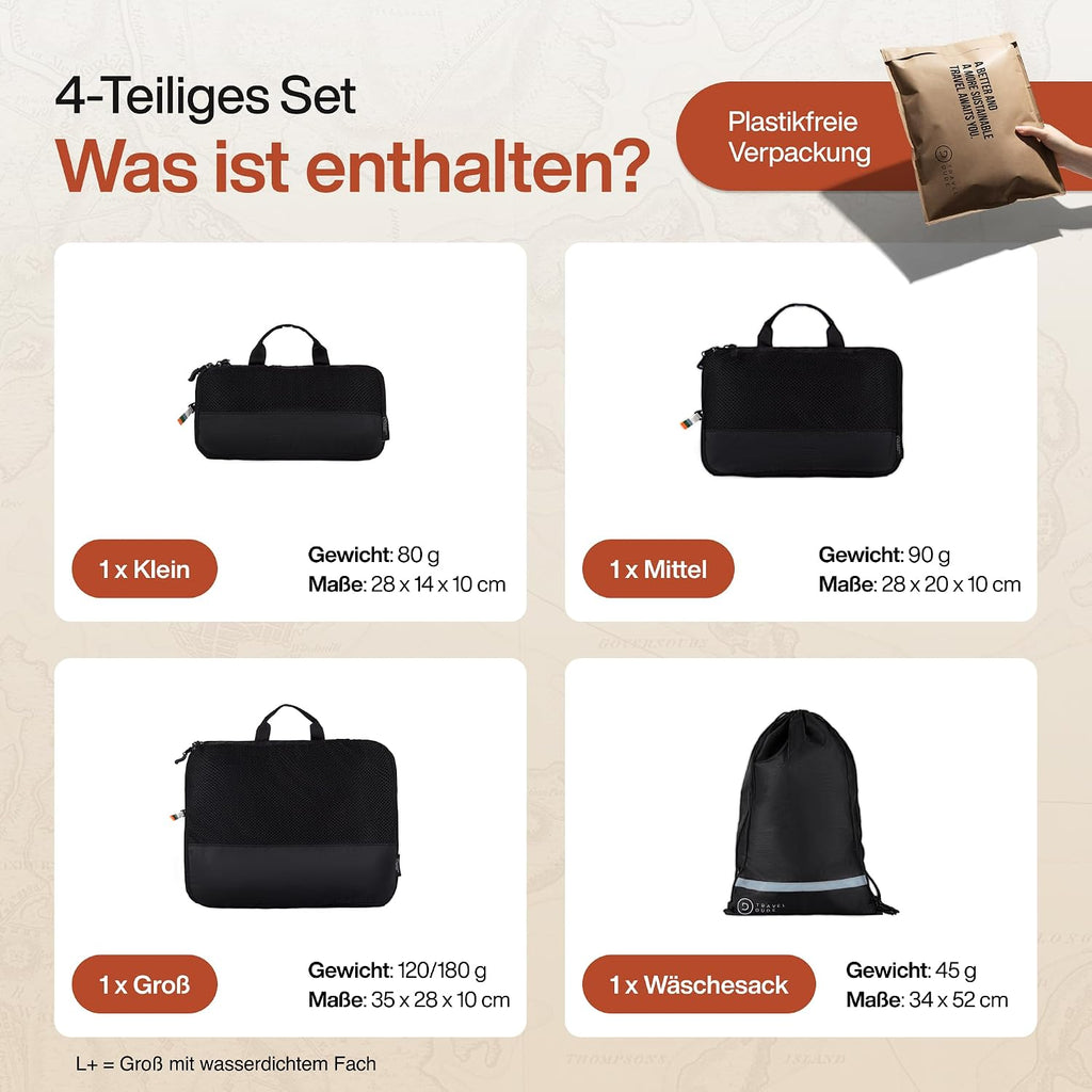 7er Kompressions Packing Cubes Reise-Organizer Set Reisebeutel Packtaschen