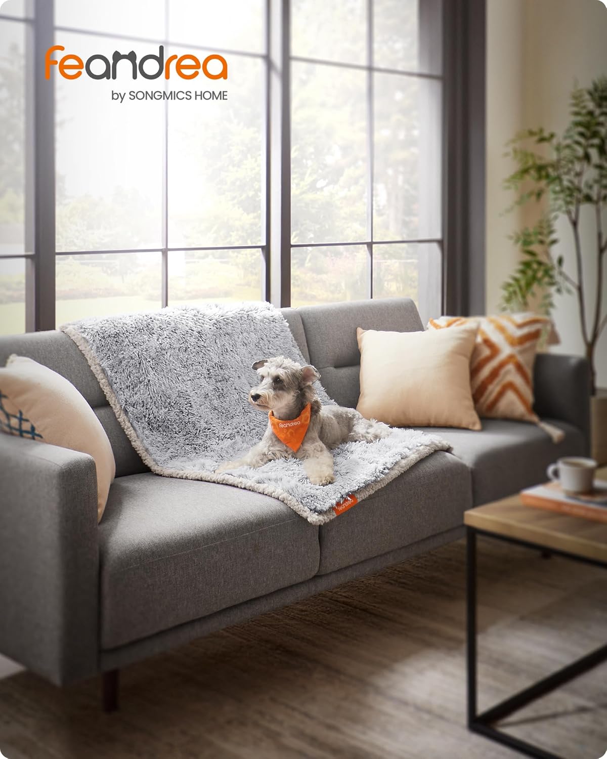 Feandrea Hundedecke Sherpa beidseitig wasserdicht S 73x63 cm Ombré 63cm-203cm