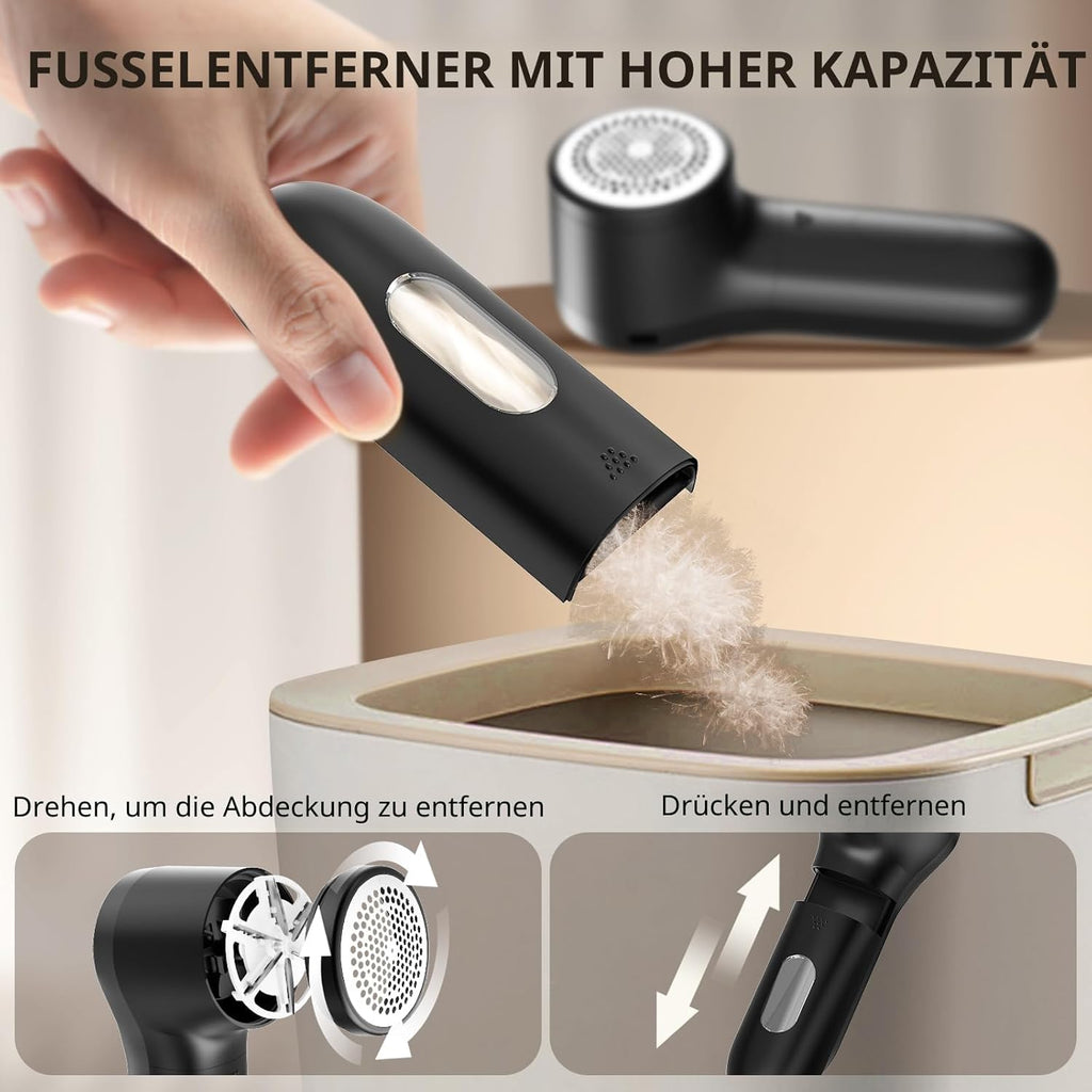 Fusselrasierer elektrisch aufladbar 3 Stufen LED Akku Kleidungsrasierer