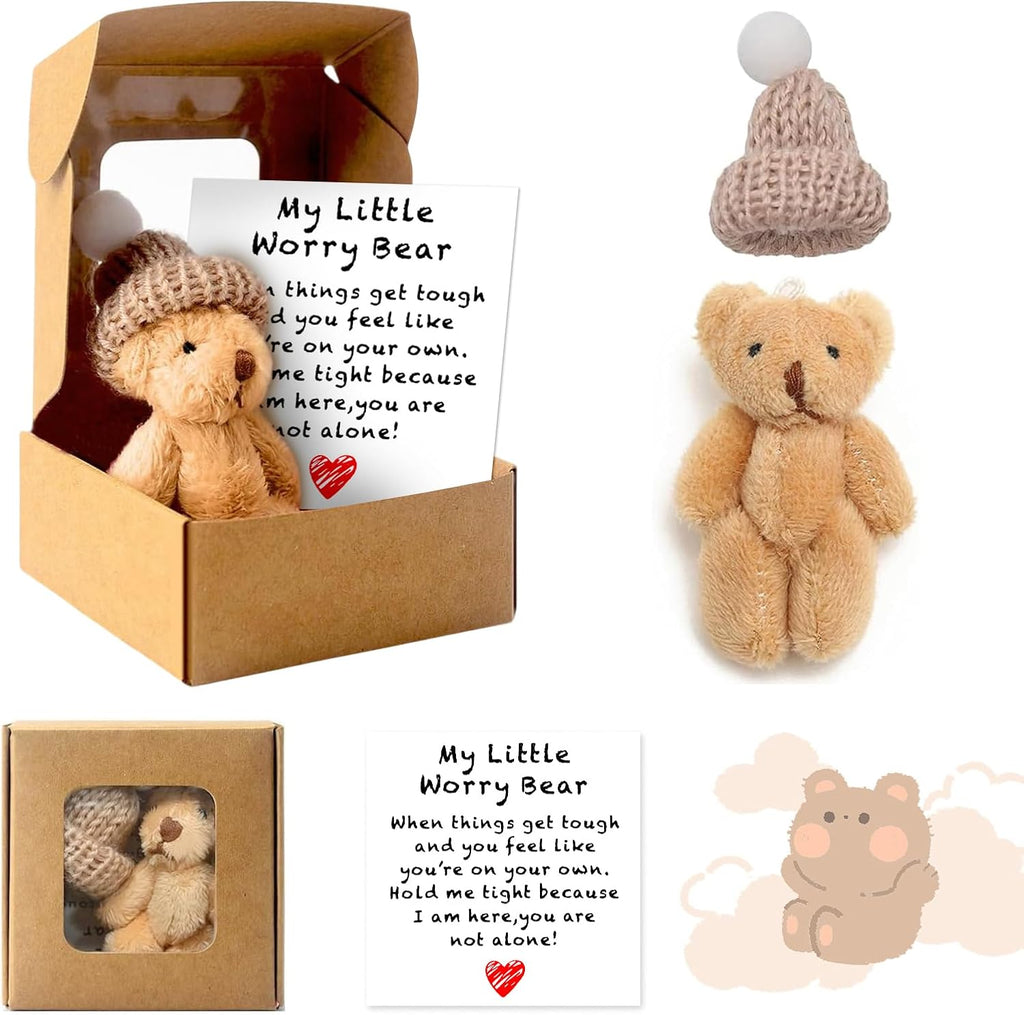 Pocket Hug Teddybaer Mini Stofftier im Geschenkbox Kuschelbaer Puppe