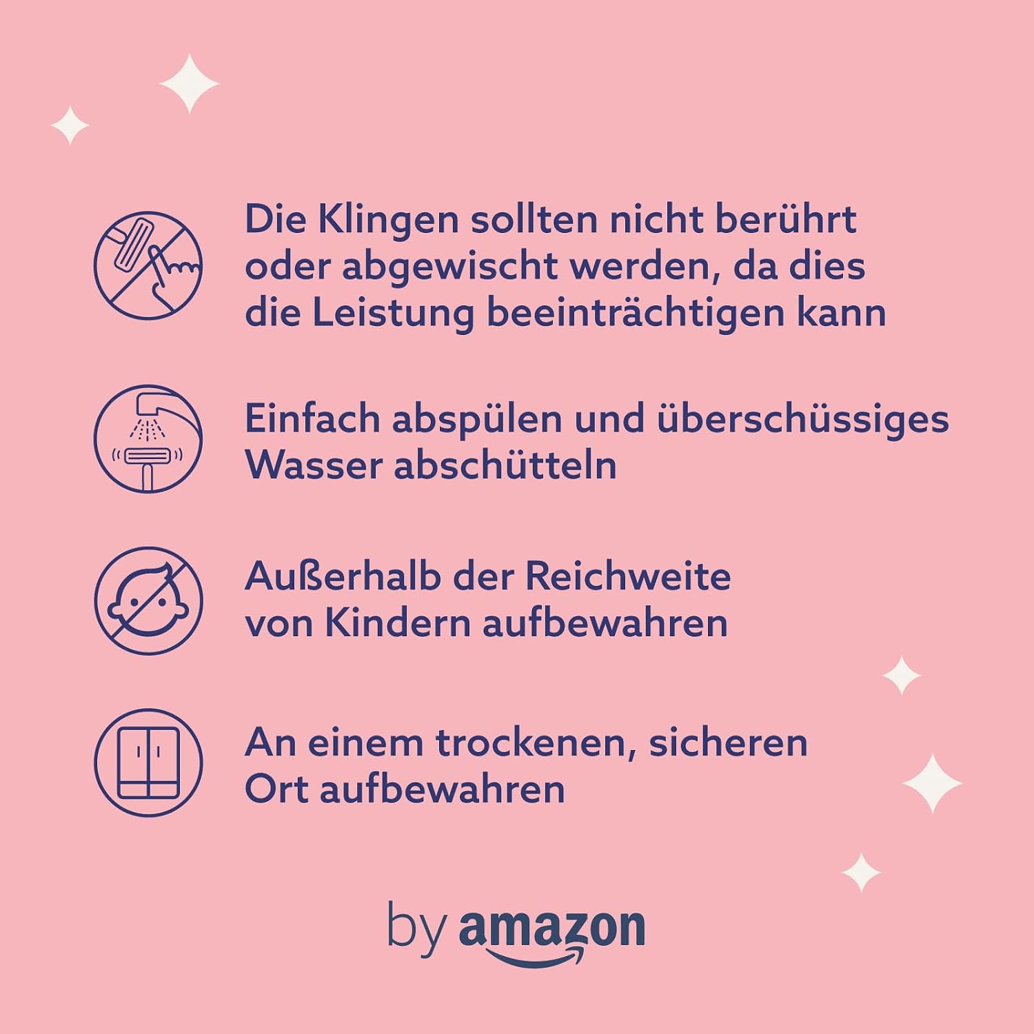 Damenrasierer 5 Klingen mit Ersatzklingen Rasierapparat rosa