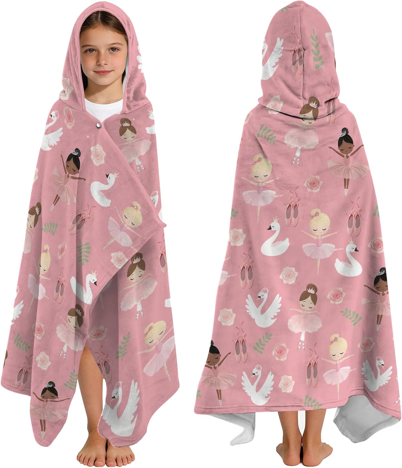 Eiscreme Kapuzenponcho Handtuch 130x100 cm Kinder Jungen Maedchen Strand Schwimmb
