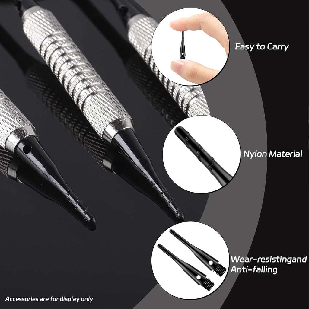 Cyeelife Soft Dartspitzen Kunststoff 200 Stueck 2BA Schwarz Ersatzspitzen