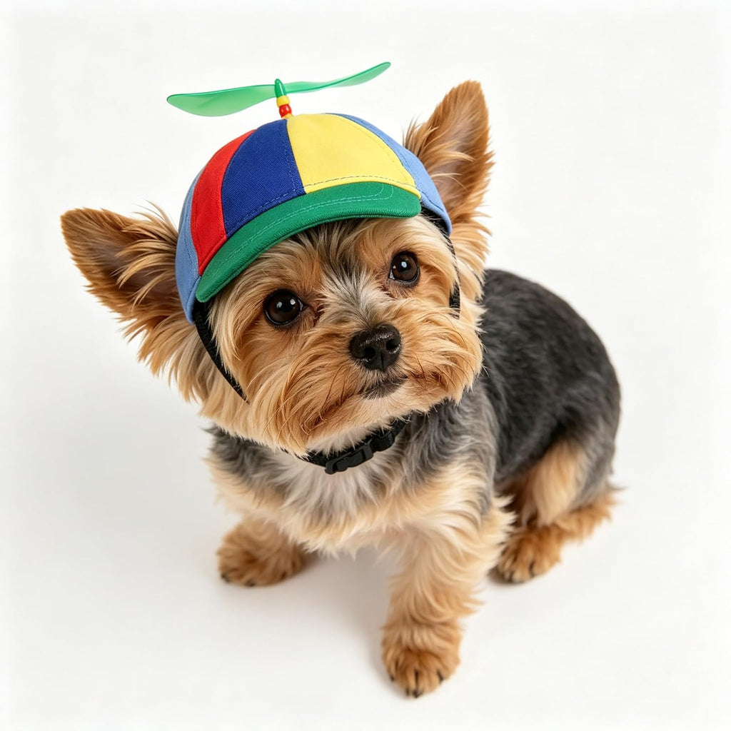 Propeller Muetze Hund Katze verstellbar S-L Baumwolle Sonnenhut bunt