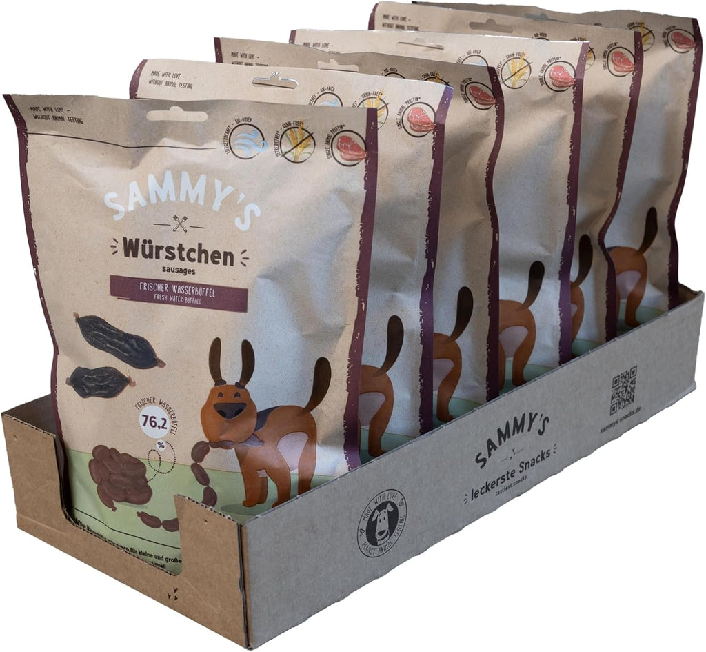 Sammy´s Wuerstchen Wasserbueffel Hundesnack getreidefrei verschiedene So