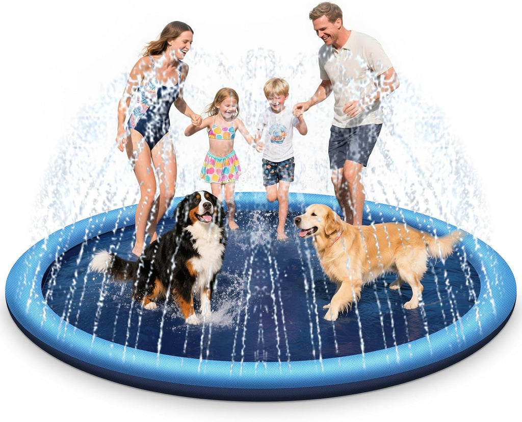 Wassersprinkler Splash Pad 200 cm rund mit Antirutsch Kinder Gartenspielzeug