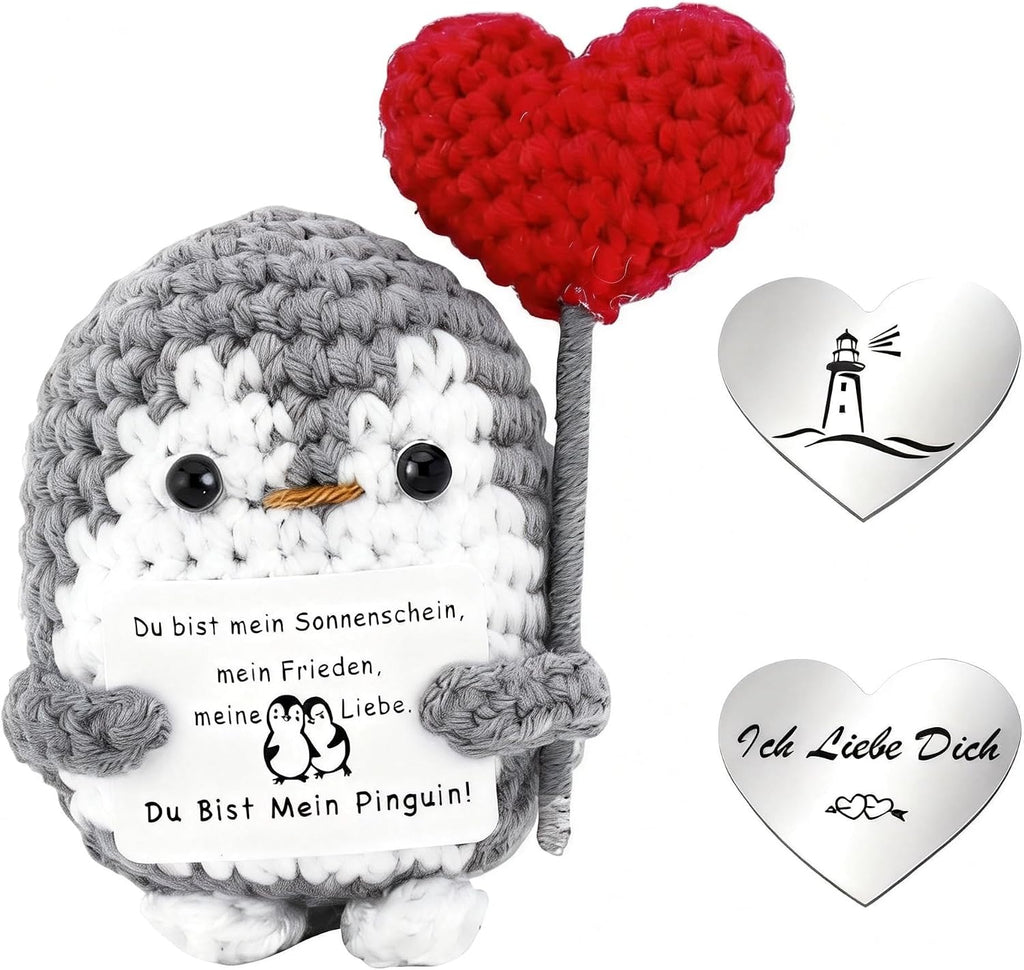 Positive Pinguin Geschenk Ich liebe dich Geschenk Jahrestag fuer Paare