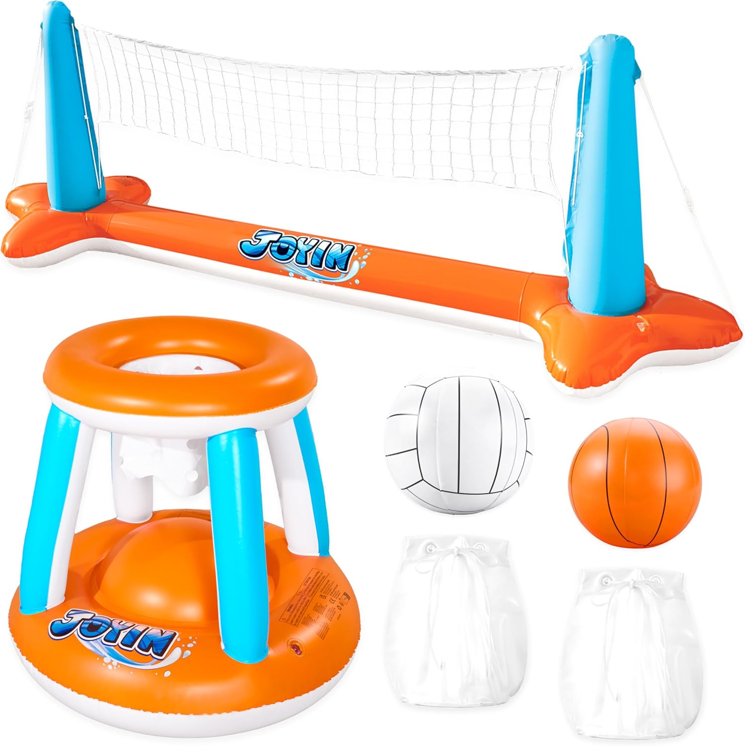 JOYIN Pool Spiel Set Volleyball Basketball Aufblasbar Kinder Erwachsene Poolspie