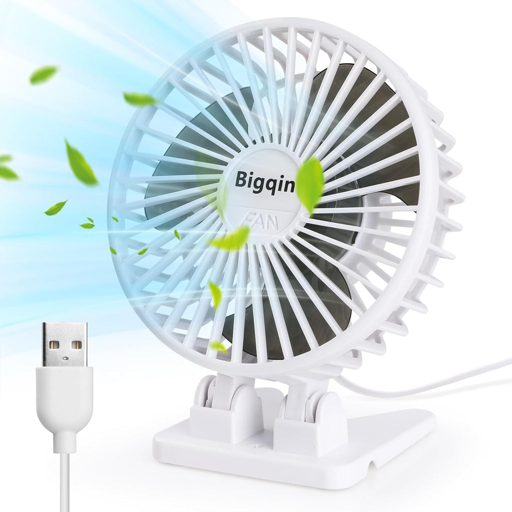 Mini USB Tischventilator 3 Geschwindigkeiten tragbarer Luefter schwarz