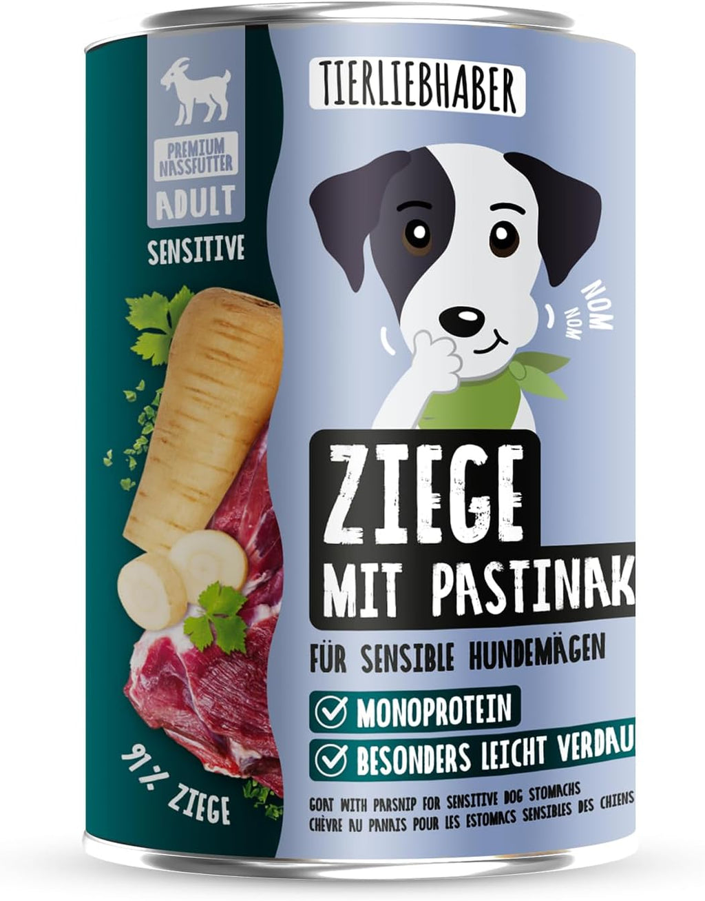 Tierliebhaber Hundefutter Nass Ziege mit Pastinake 91% Fleisch