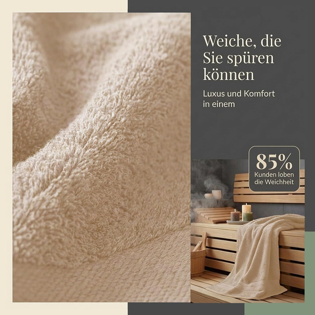 Saunatuch 80x200 cm Frottee Baumwolle XXL Anthrazit