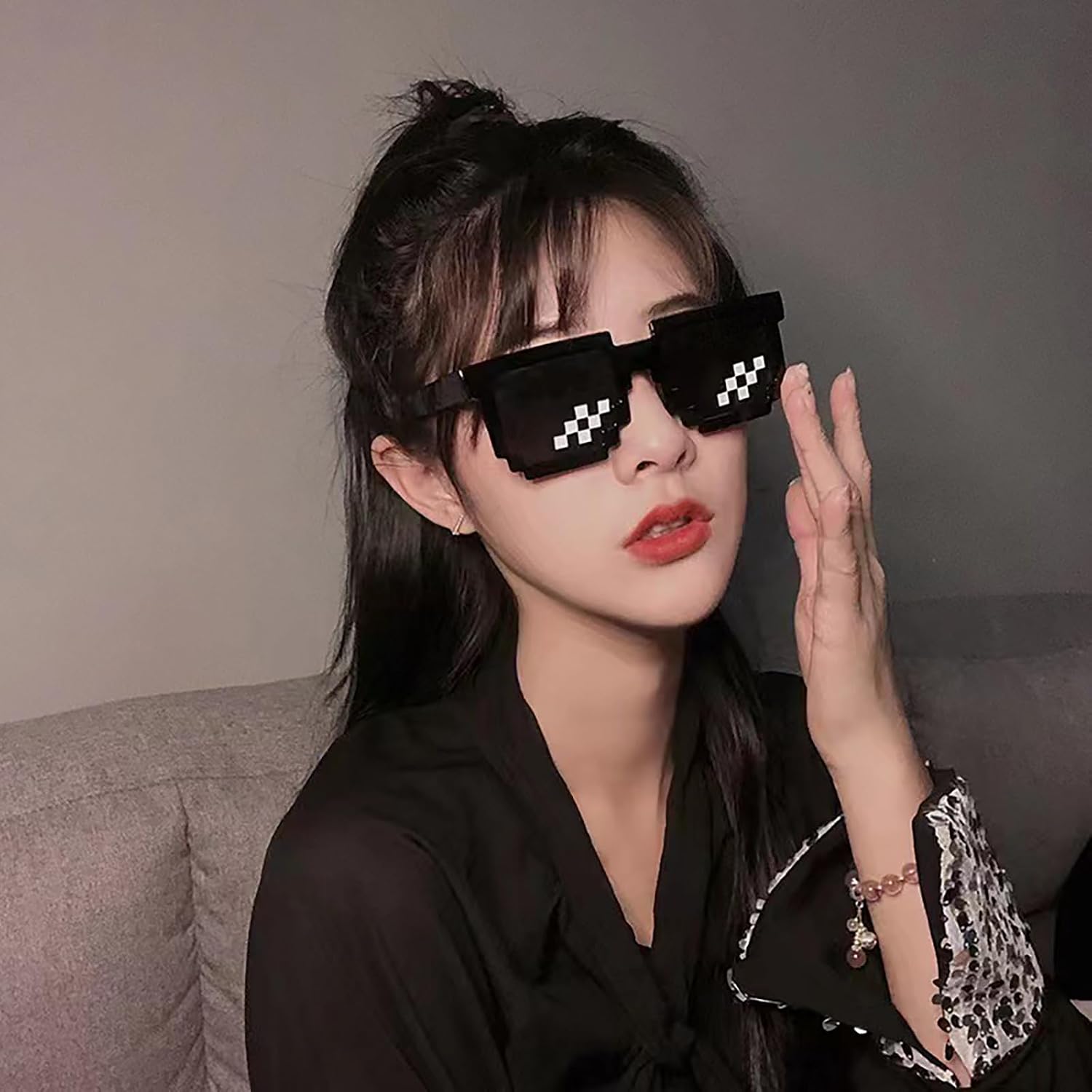 Pixel Mosaik Brille 3 Stk Unisex lustige Partybrille Geschenk Teenager