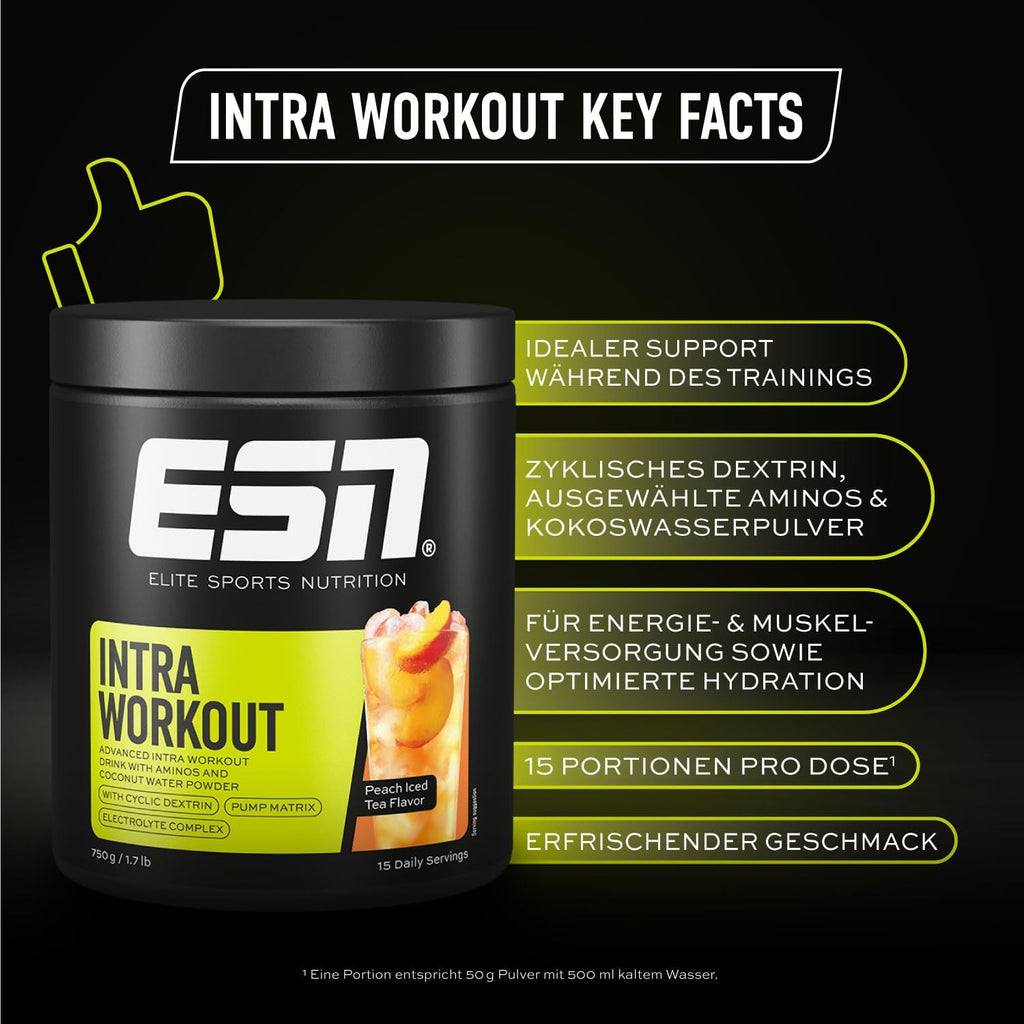 ESN Intra Workout 750 g Peach Iced Tea Aminosaeuren Elektrolyte