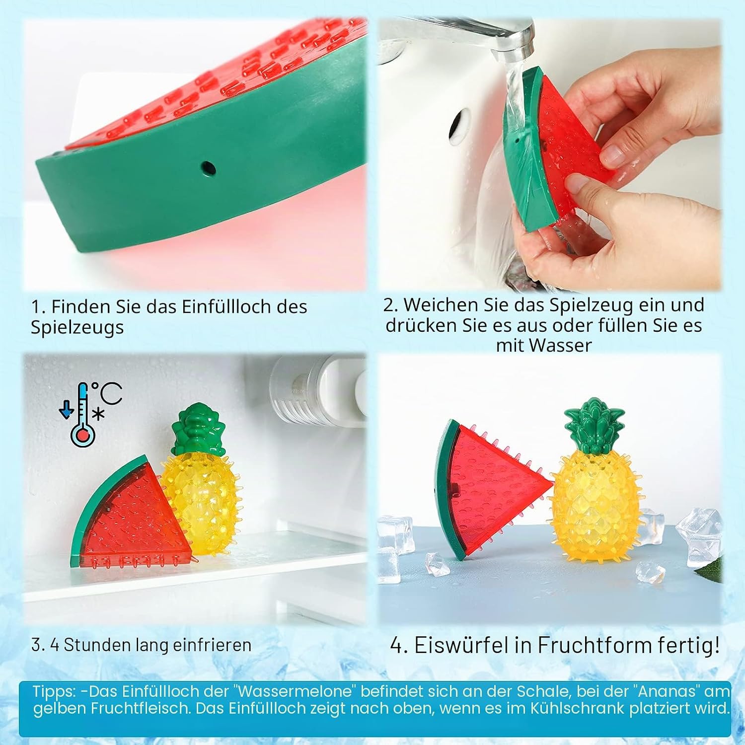 Pawaboo Hundespielzeug 2er Set Kauspielzeug Sommer Kuehlspielzeug Wassermelone An