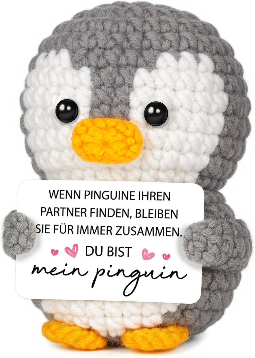 Mini Pinguin Pocket Hug Kuscheltier 'Ich liebe dich' Geschenk Paare
